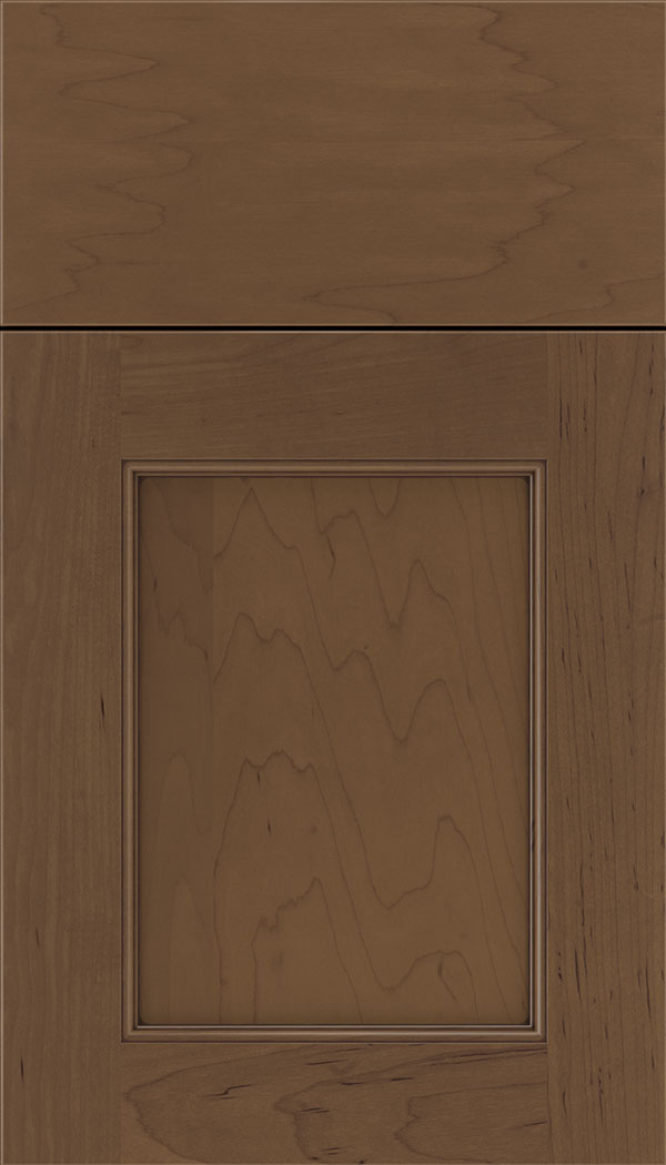 Lexington Maple recessed panel cabinet door in Toffee with Mocha glaze