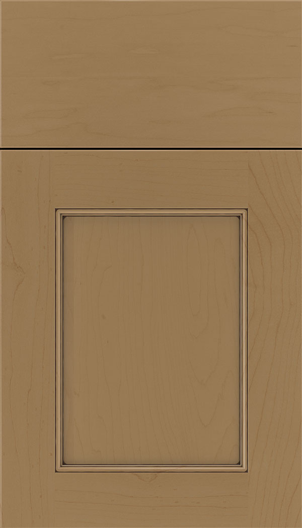 Lexington Maple recessed panel cabinet door in Tuscan with Mocha glaze