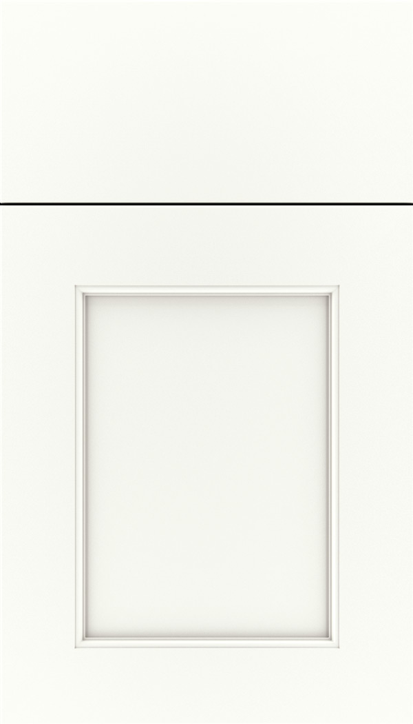 Lexington Maple recessed panel cabinet door in Whitecap