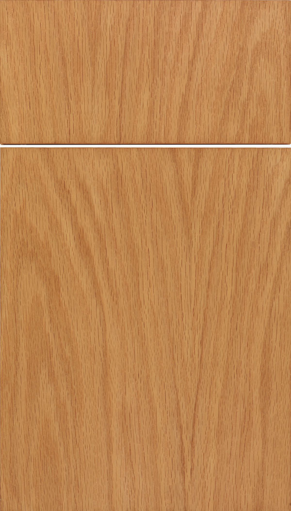 Lockhart Oak slab cabinet door in Spice