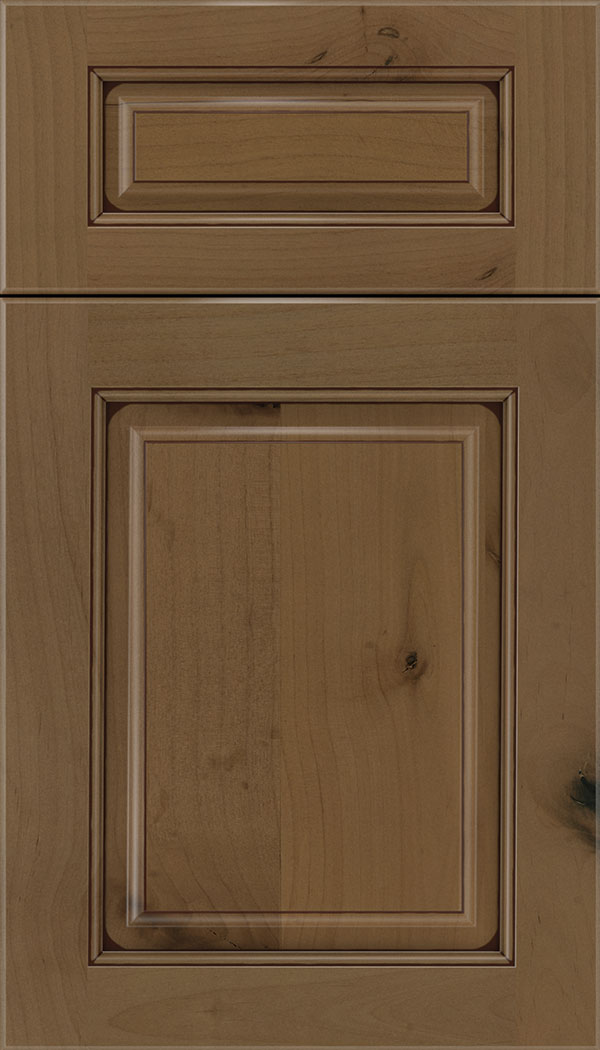 Marquis 5pc Alder raised panel cabinet door in Tuscan with Mocha glaze