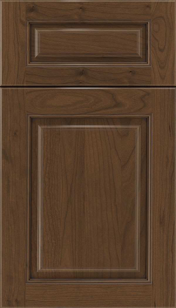 Marquis 5pc Cherry raised panel cabinet door in Sienna with Mocha glaze