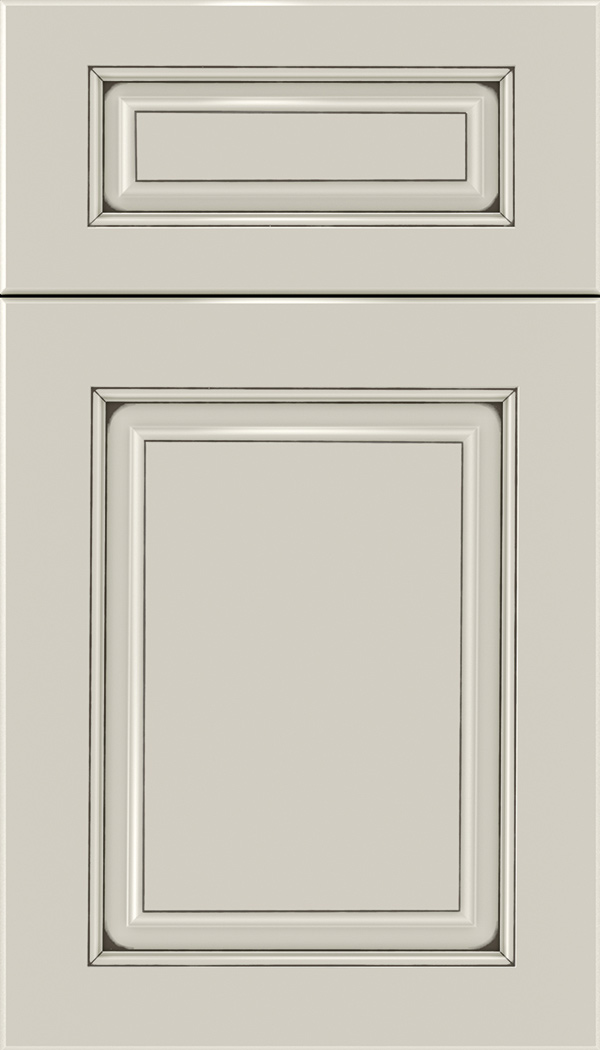 Marquis 5pc Maple raised panel cabinet door in Cirrus with Smoke glaze