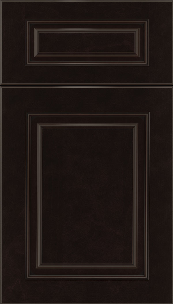 Marquis 5pc Maple raised panel cabinet door in Espresso with Black glaze