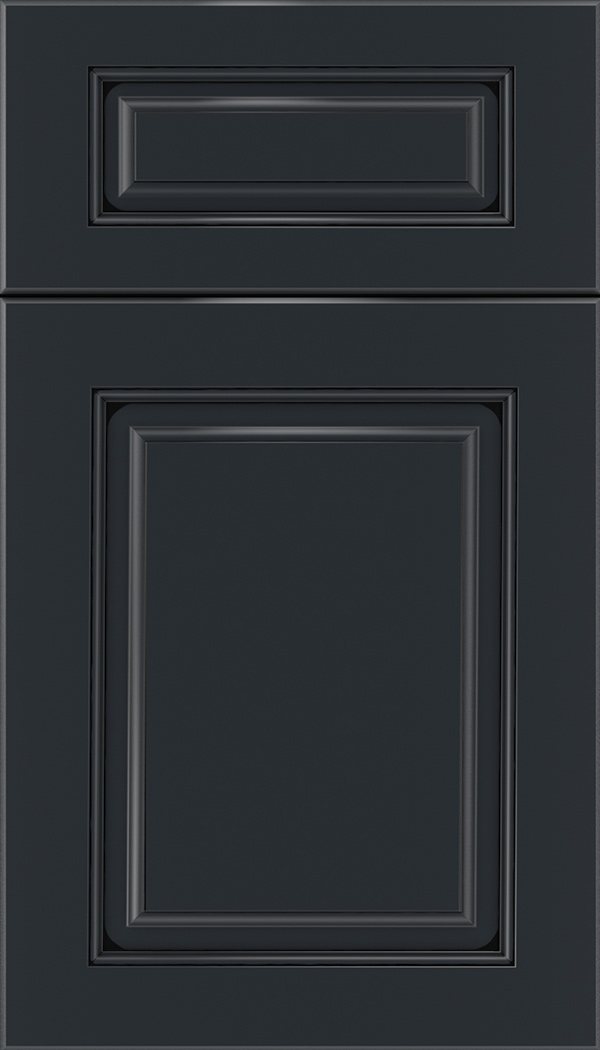 Marquis 5pc Maple raised panel cabinet door in Gunmetal Blue with Black glaze