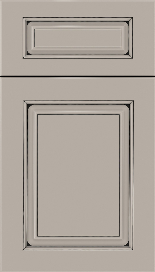 Marquis 5pc Maple raised panel cabinet door in Nimbus with Black glaze