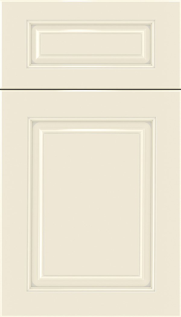 Marquis 5pc Maple raised panel cabinet door in Seashell with Pewter glaze