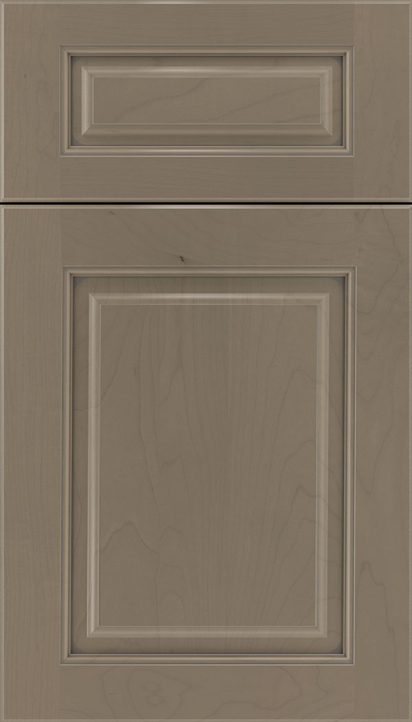 Marquis 5pc Maple raised panel cabinet door in Winter with Pewter glaze