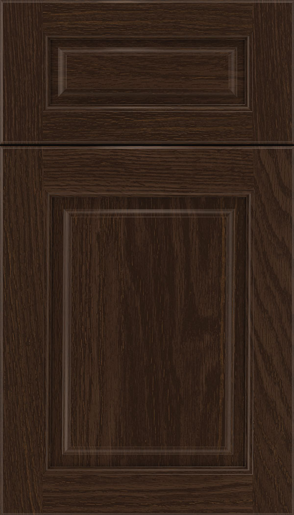 Marquis 5pc Oak raised panel cabinet door in Cappuccino