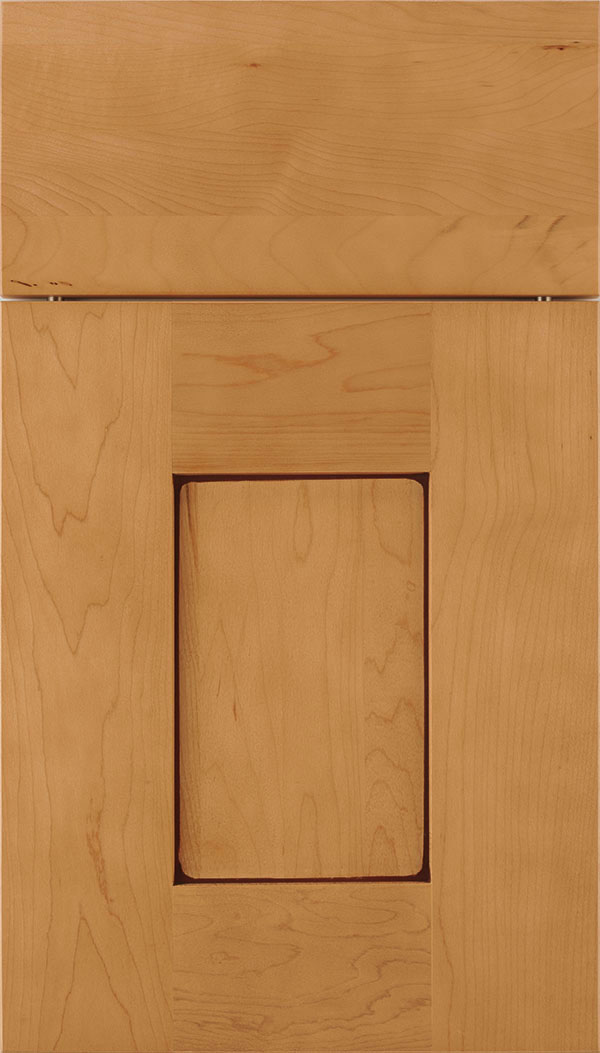 Newhaven Maple shaker cabinet door in Ginger with Mocha glaze