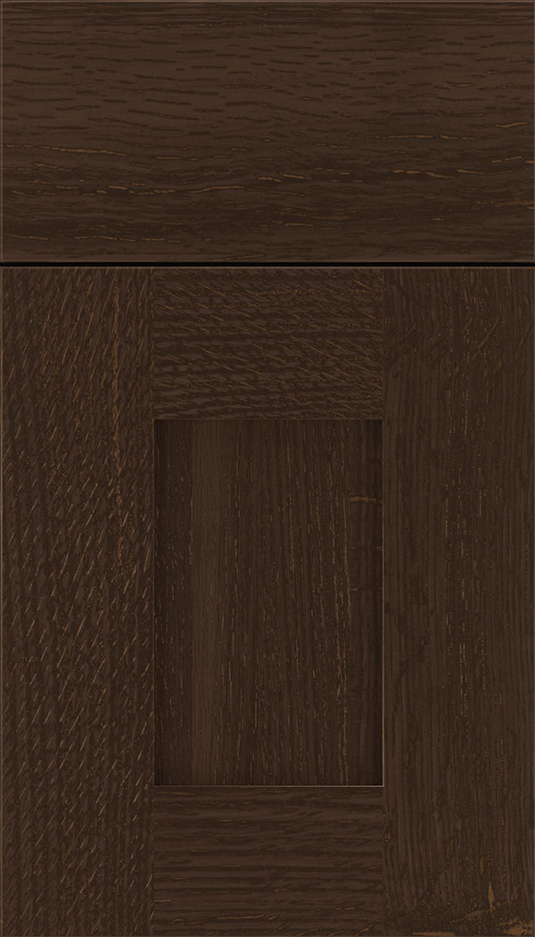 Newhaven Rift Oak shaker cabinet door in Cappuccino