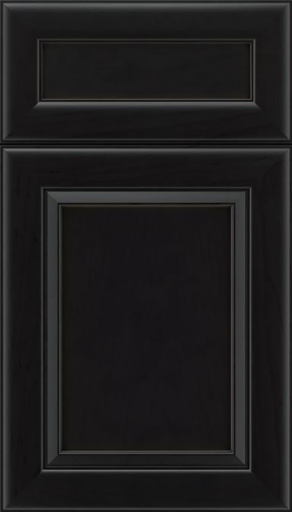 Paloma 5pc Maple flat panel cabinet door in Charcoal