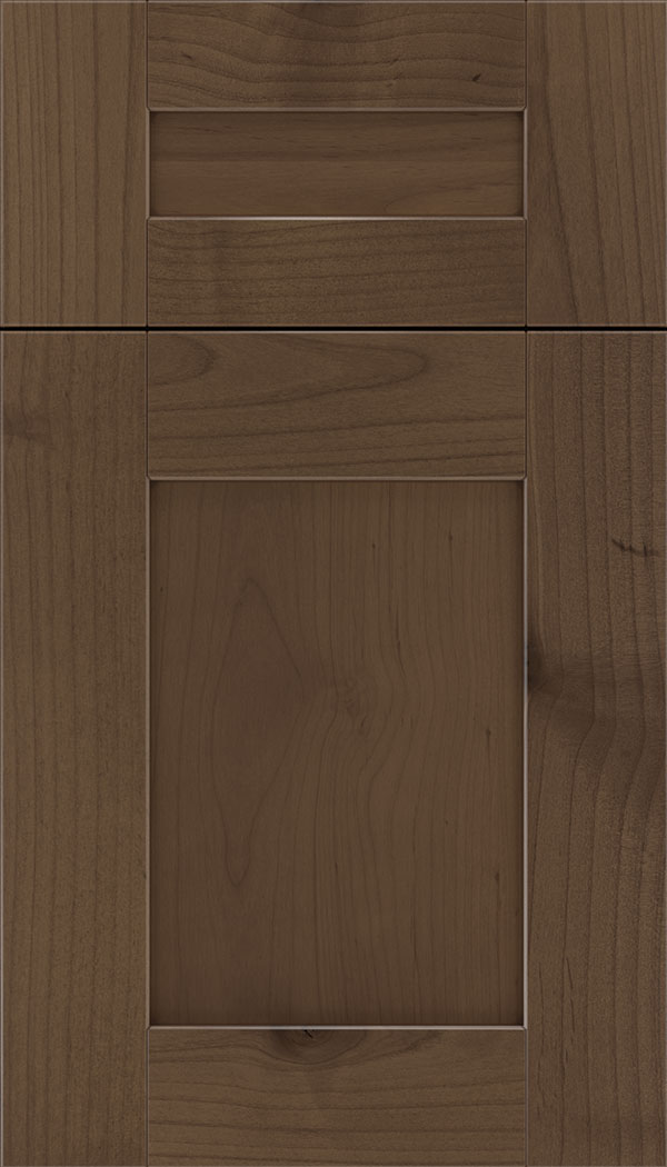 Pearson 5pc Alder flat panel cabinet door in Toffee with Mocha glaze
