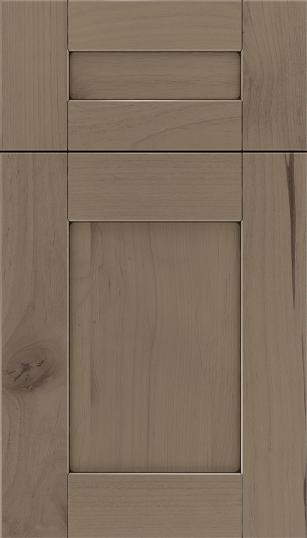 Pearson 5pc Alder flat panel cabinet door in Winter with Black glaze