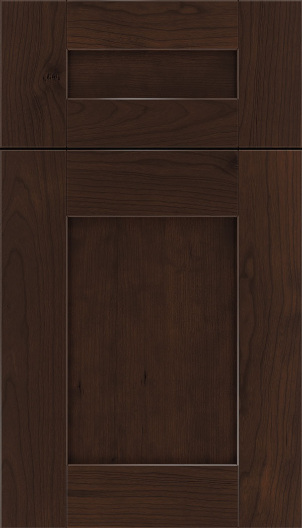 Pearson 5pc Cherry flat panel cabinet door in Cappuccino