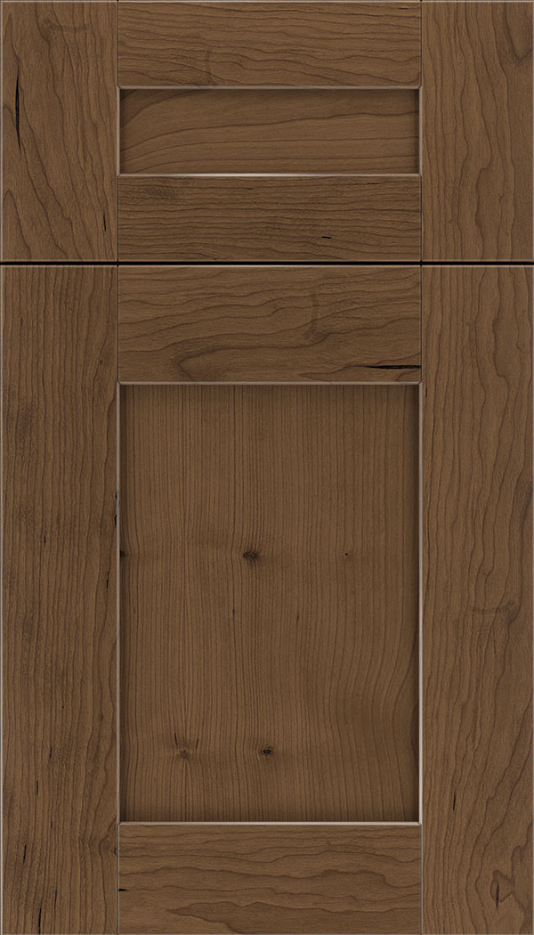 Pearson 5pc Cherry flat panel cabinet door in Toffee