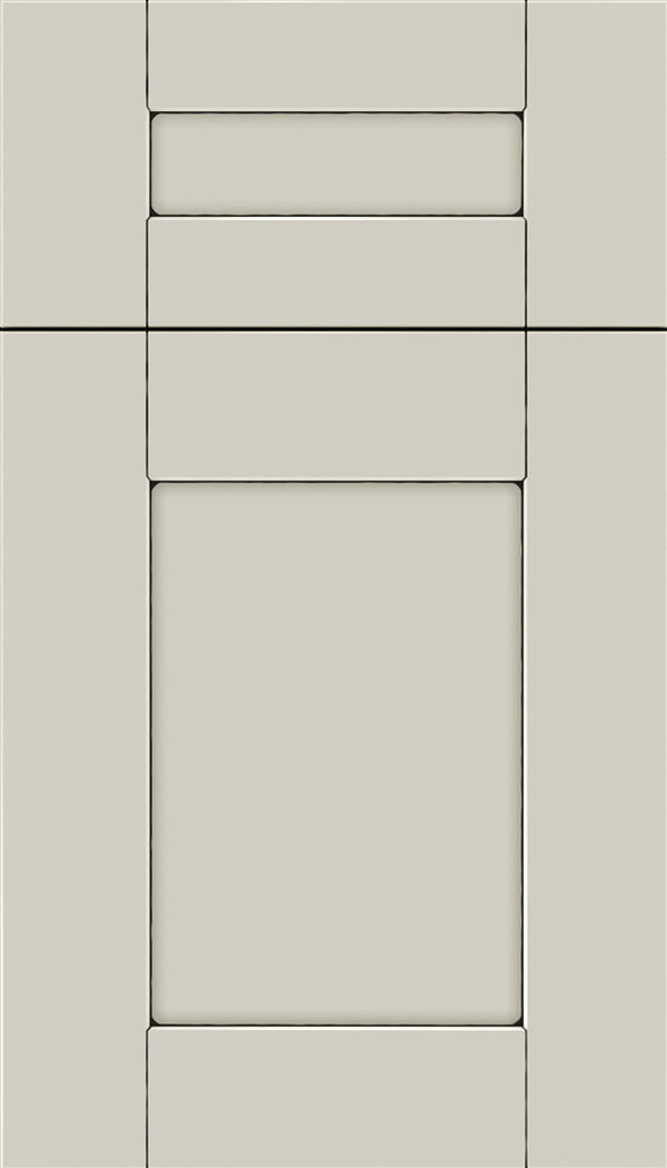 Pearson 5pc Maple flat panel cabinet door in Cirrus with Black glaze