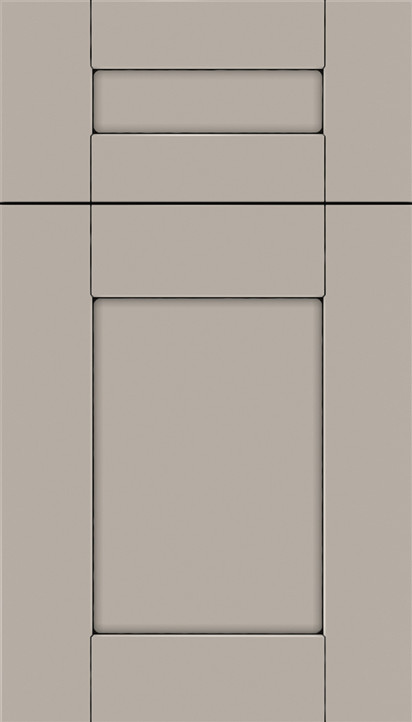 Pearson 5pc Maple flat panel cabinet door in Nimbus with Black glaze
