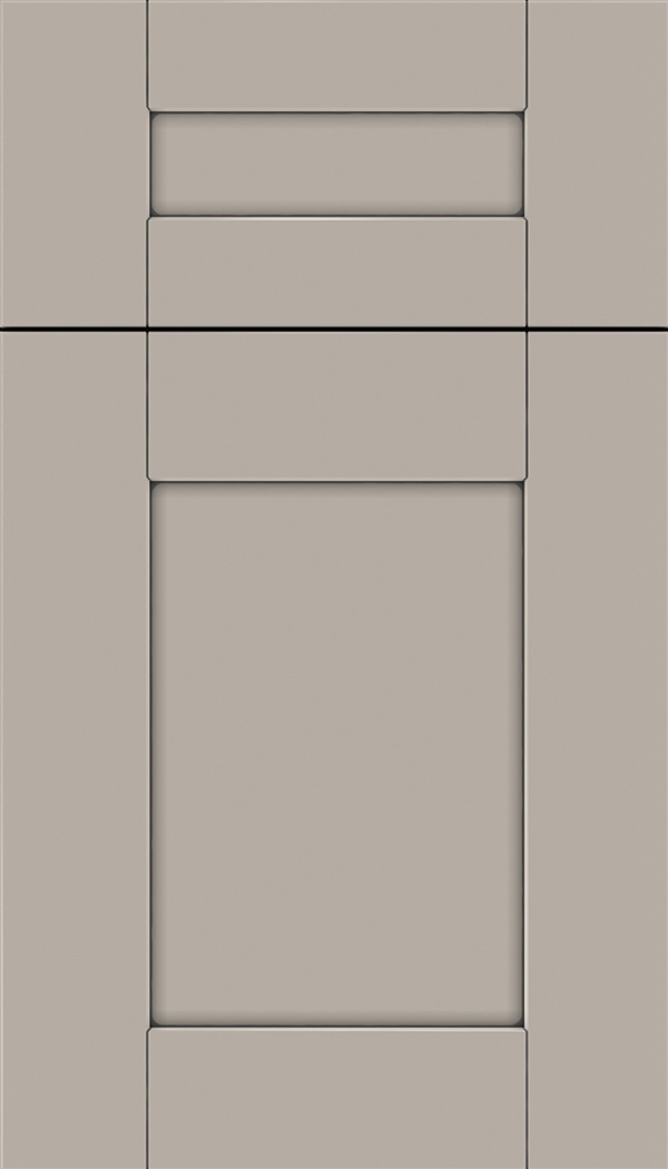 Pearson 5pc Maple flat panel cabinet door in Nimbus with Pewter glaze
