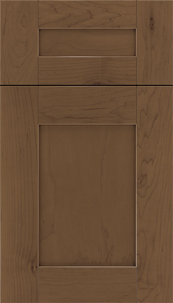 Pearson 5pc Maple flat panel cabinet door in Toffee with Mocha glaze