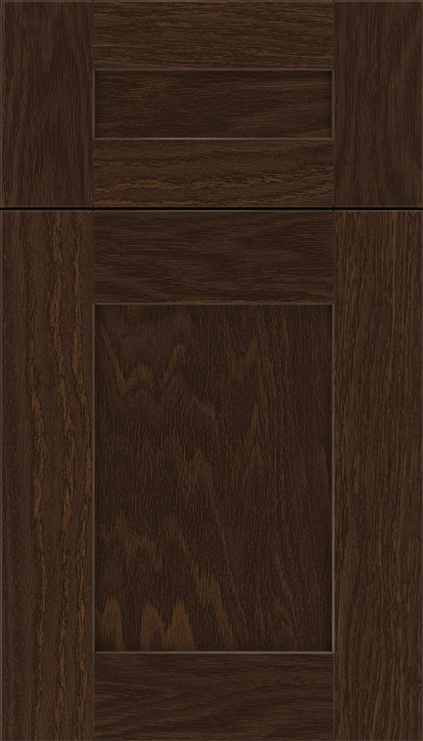 Pearson 5pc Oak flat panel cabinet door in Cappuccino
