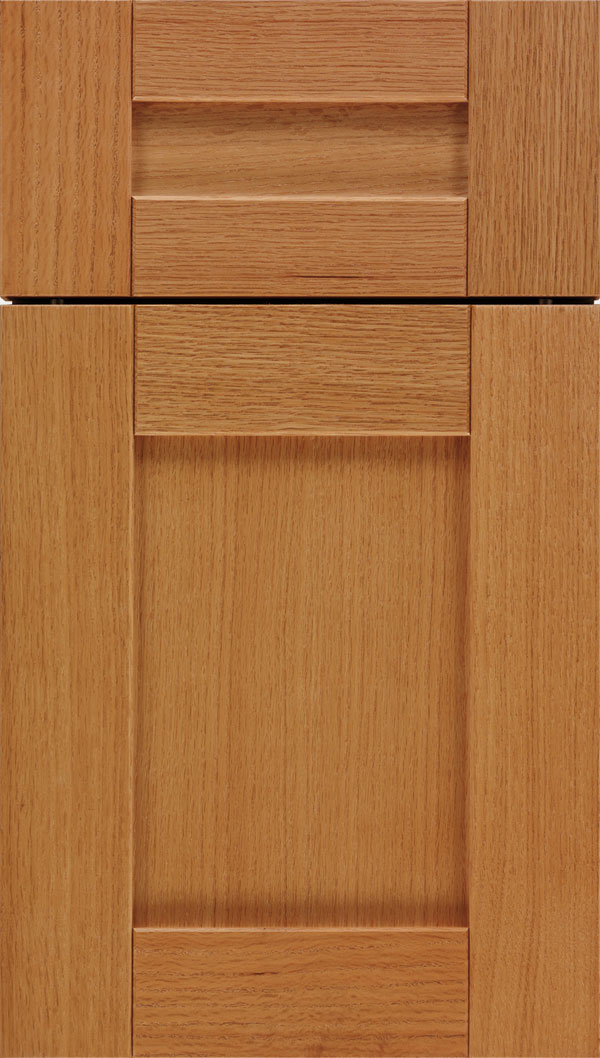 Pearson 5pc Oak flat panel cabinet door in Ginger