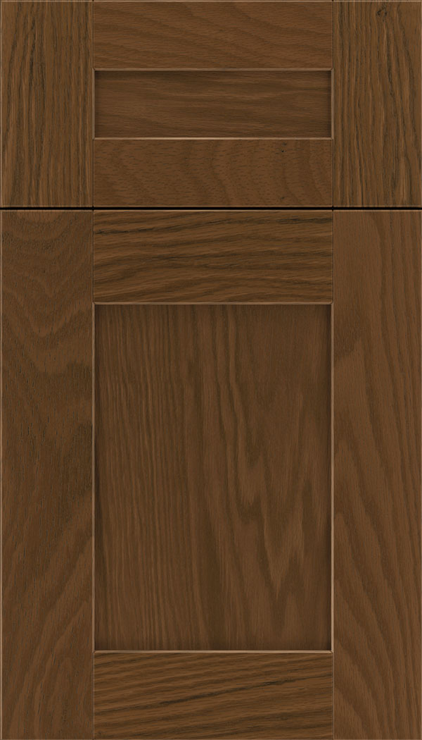 Pearson 5pc Oak flat panel cabinet door in Sienna