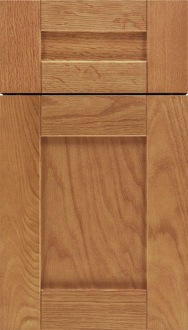 Pearson 5pc Oak flat panel cabinet door in Spice