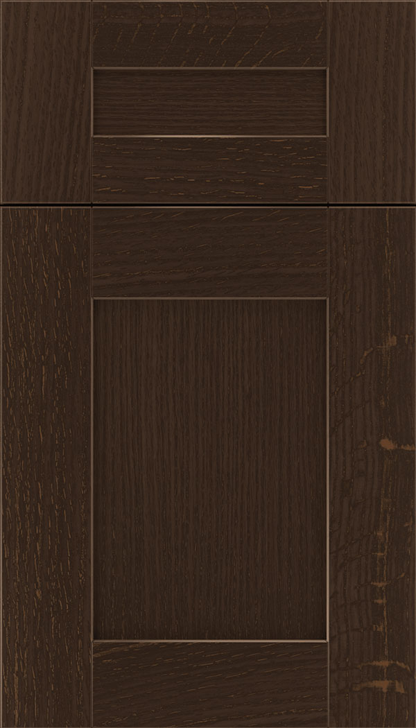 Pearson 5pc Rift Oak flat panel cabinet door in Cappuccino