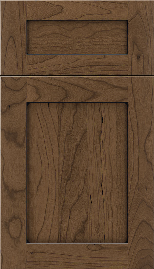 Plymouth 5pc Cherry shaker cabinet door in Toffee with Black glaze