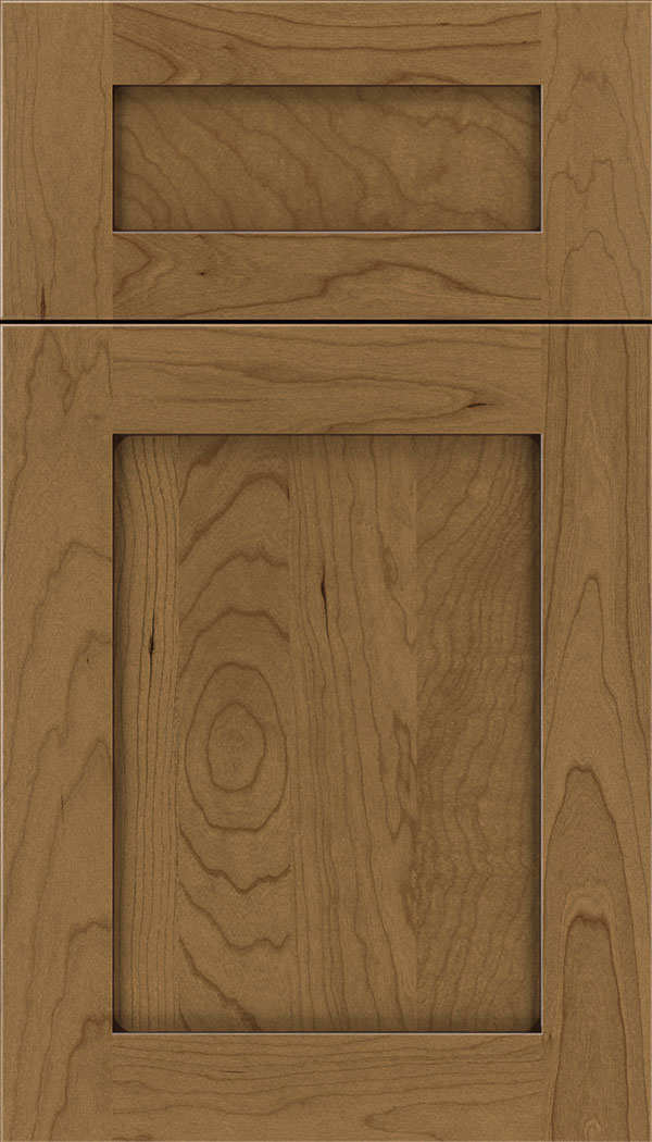 Plymouth 5pc Cherry shaker cabinet door in Tuscan with Mocha glaze