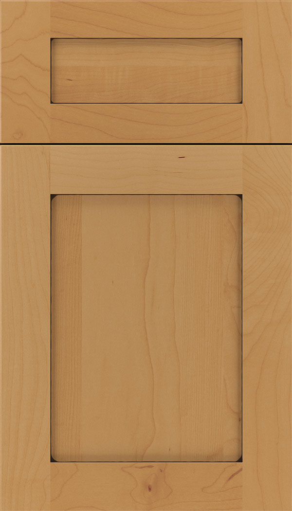 Plymouth 5pc Maple shaker cabinet door in Ginger with Black glaze