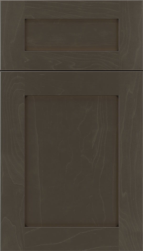 Plymouth 5pc Maple shaker cabinet door in Thunder with Black glaze