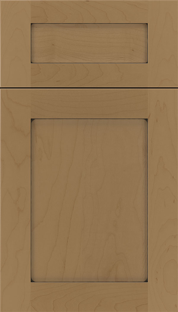 Plymouth 5pc Maple shaker cabinet door in Tuscan with Black glaze