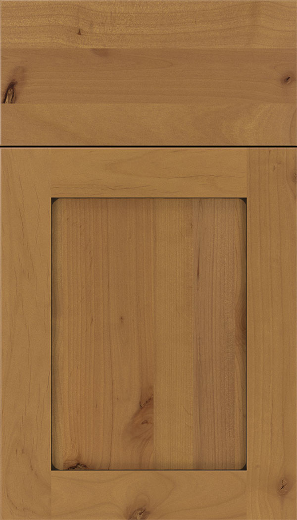 Plymouth Alder shaker cabinet door in Ginger with Black glaze