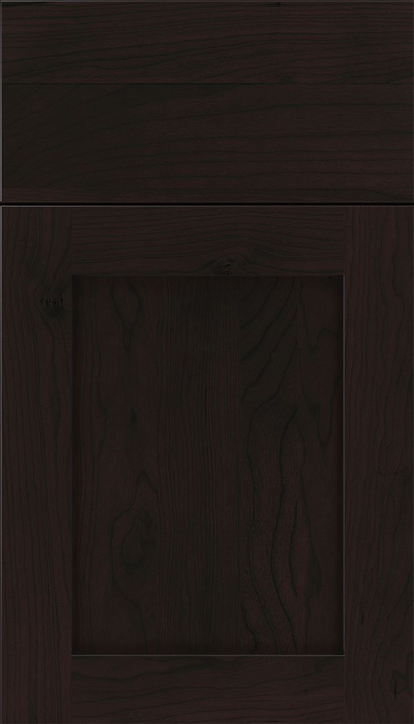 Plymouth Cherry shaker cabinet door in Espresso with Black glaze