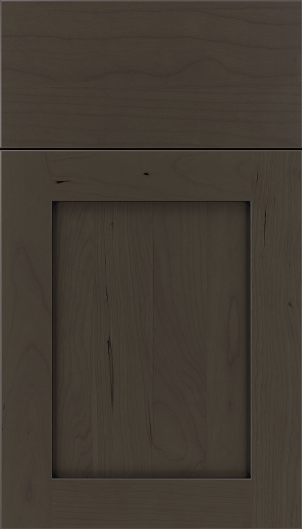 Plymouth Cherry shaker cabinet door in Thunder with Black glaze