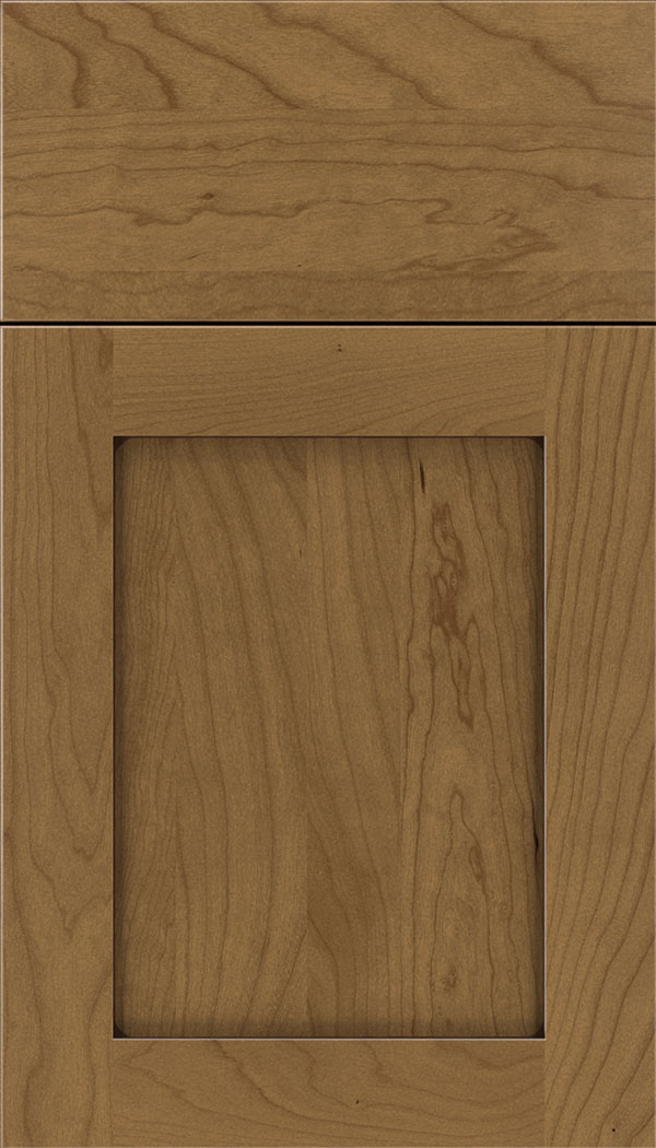 Plymouth Cherry shaker cabinet door in Tuscan with Mocha glaze