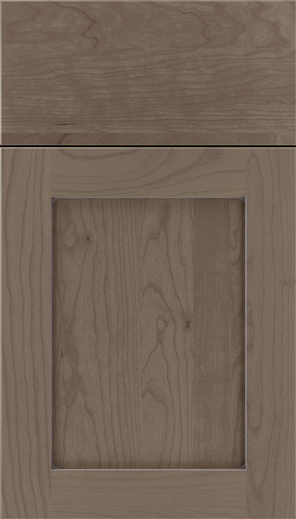 Plymouth Cherry shaker cabinet door in Winter with Pewter glaze