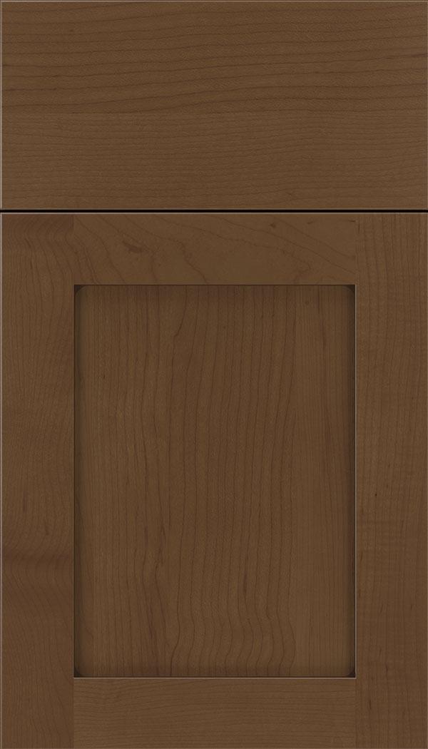 Plymouth Maple shaker cabinet door in Sienna with Mocha glaze