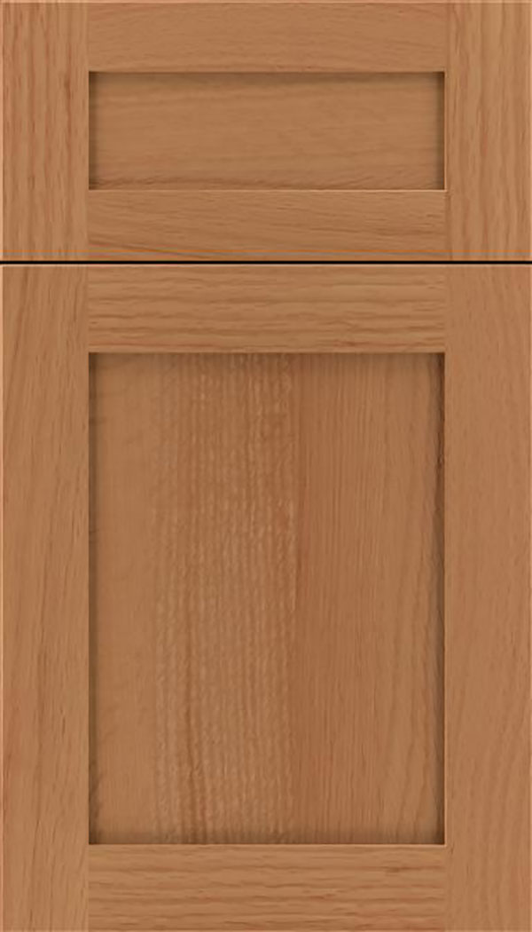 Salem 5pc Rift Oak shaker cabinet door in Ginger