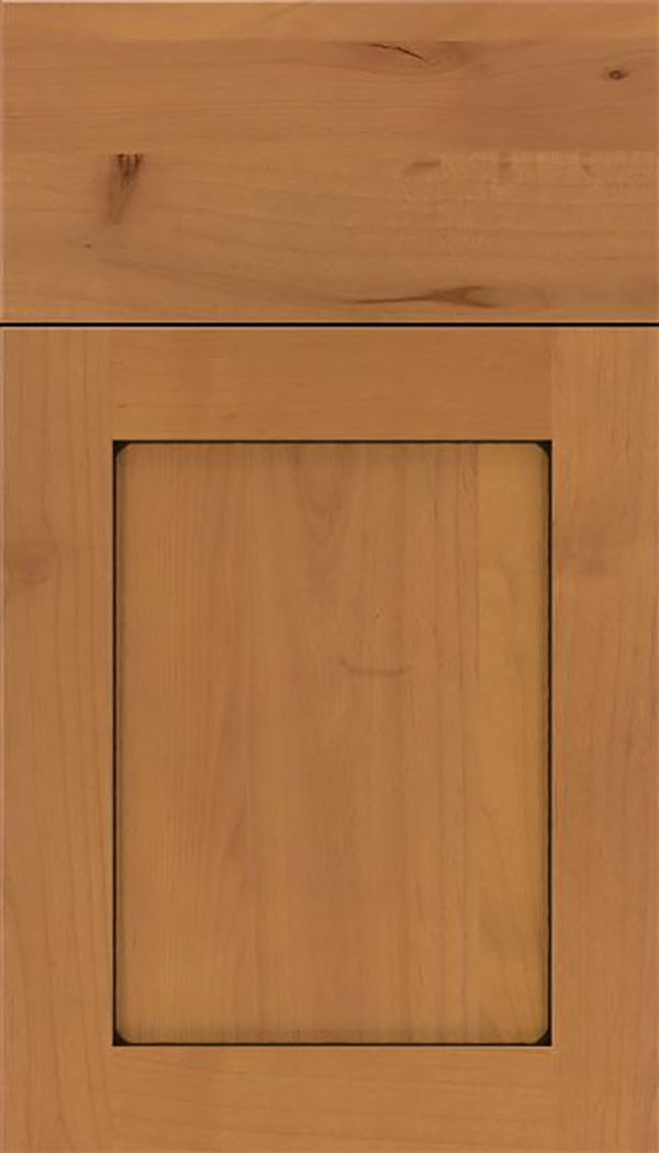 Salem Alder shaker cabinet door in Ginger with Black glaze
