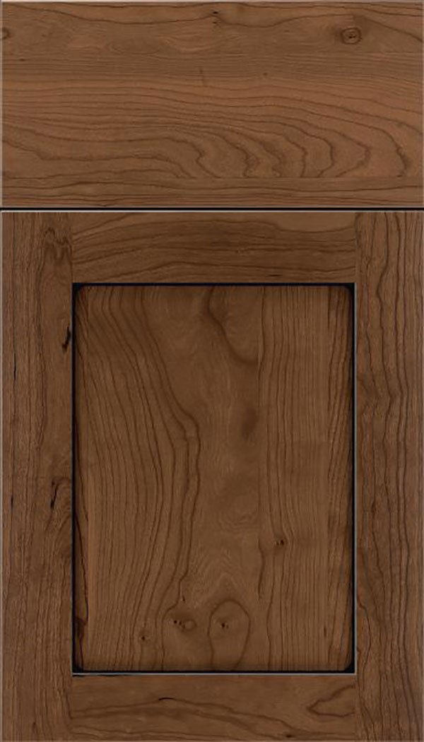 Salem Cherry shaker cabinet door in Toffee with Black glaze