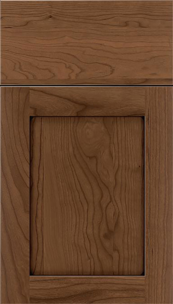 Salem Cherry shaker cabinet door in Toffee with Mocha glaze