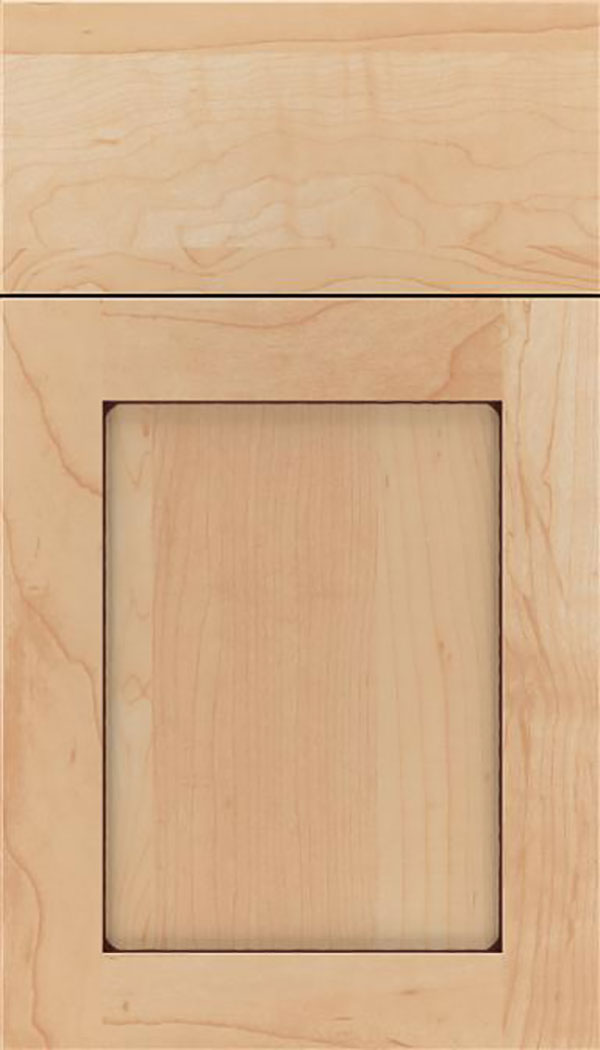 Salem Maple shaker cabinet door in Natural with Mocha glaze