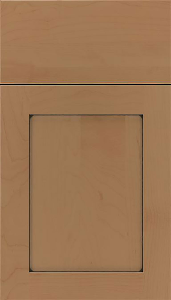Salem Maple shaker cabinet door in Tuscan with Black glaze