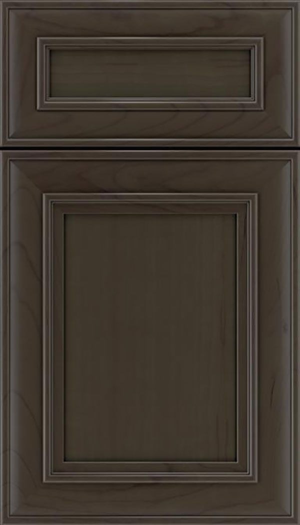 Sheffield 5pc Cherry recessed panel cabinet door in Thunder