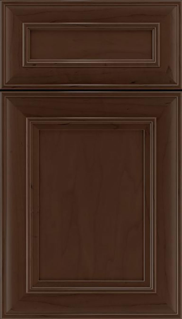 Sheffield 5pc Maple recessed panel cabinet door in Cappuccino