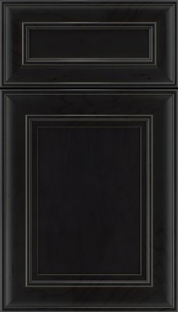 Sheffield 5pc Maple recessed panel cabinet door in Charcoal