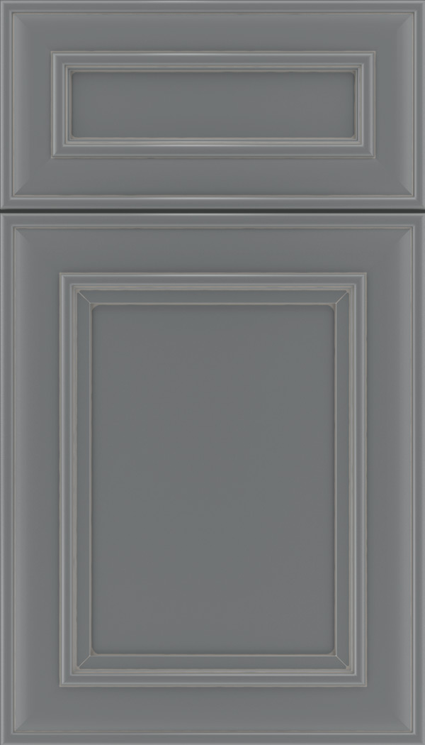 Sheffield 5pc Maple recessed panel cabinet door in Cloudburst with Pewter glaze